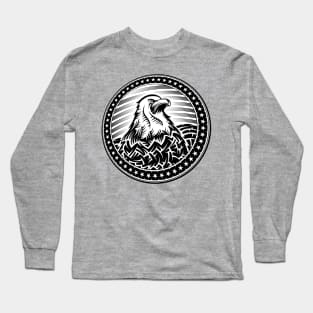 American Bald Eagle USA Natioal Symbol Independence Day Emblem Head Long Sleeve T-Shirt